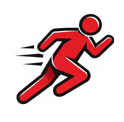 Icon of man running with proper posture