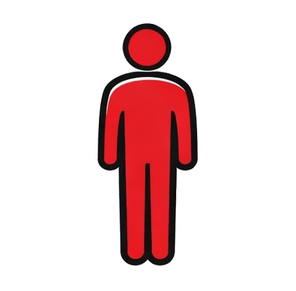 Icon of man standing with proper posture
